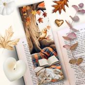 MARQUE PAGE - LE REPOS DU CHAT FORESTIER  - LES MOONETTES