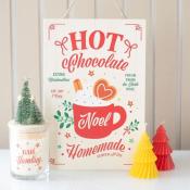 AFFICHE DE NOEL - CHOCOLAT CHAUD MAISON 