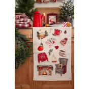 TORCHON EN COTON - FAVORIS DE NOEL - CAROFROMWOODLAND 