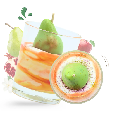 BOUGIE GOURMANDE - GRENADE POIRE - LES FEES MERES
