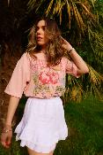 T- SHIRT - CERISE ROSE - ESTEE BROWN