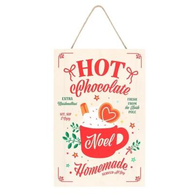 AFFICHE DE NOEL - CHOCOLAT CHAUD MAISON 