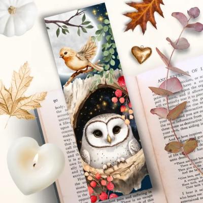 MARQUE PAGE - LA CHOUETTE ET L'OISEAU - LES MOONETTES