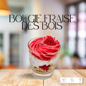 BOUGIE VEGANE - FRAISE DES BOIS - LES FEES MERES 