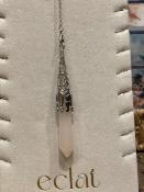 PENDULE POINTE 7 CHAKRAS - QUARTZ ROSE 