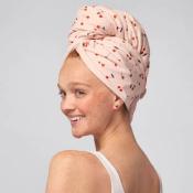 SERVIETTE XL - POUR CHEVEUX - CERISE - KITSCH 