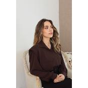 CHEMISE AVEC EPAULETTES MARRON -ESTEE BROWN