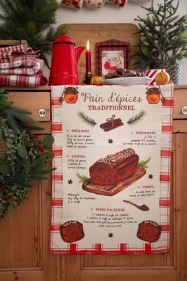TORCHON EN COTON - PAIN D'EPICES - CAROFROMWOODLAND 