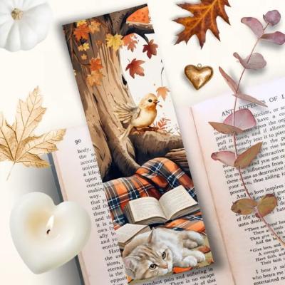 MARQUE PAGE - LE REPOS DU CHAT FORESTIER  - LES MOONETTES